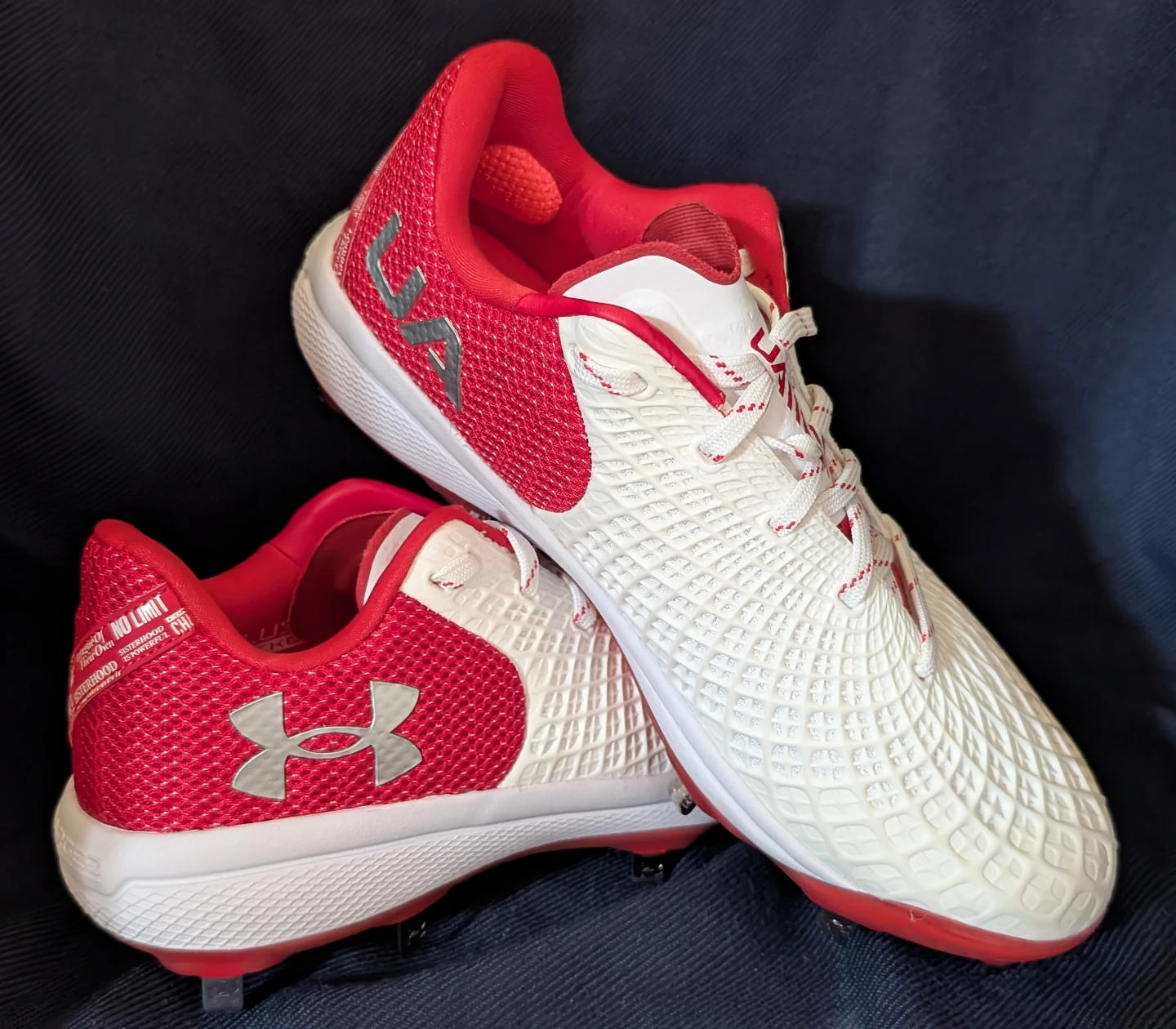 Under Armour Baseball Cleats Red White Size 10 - photo 2