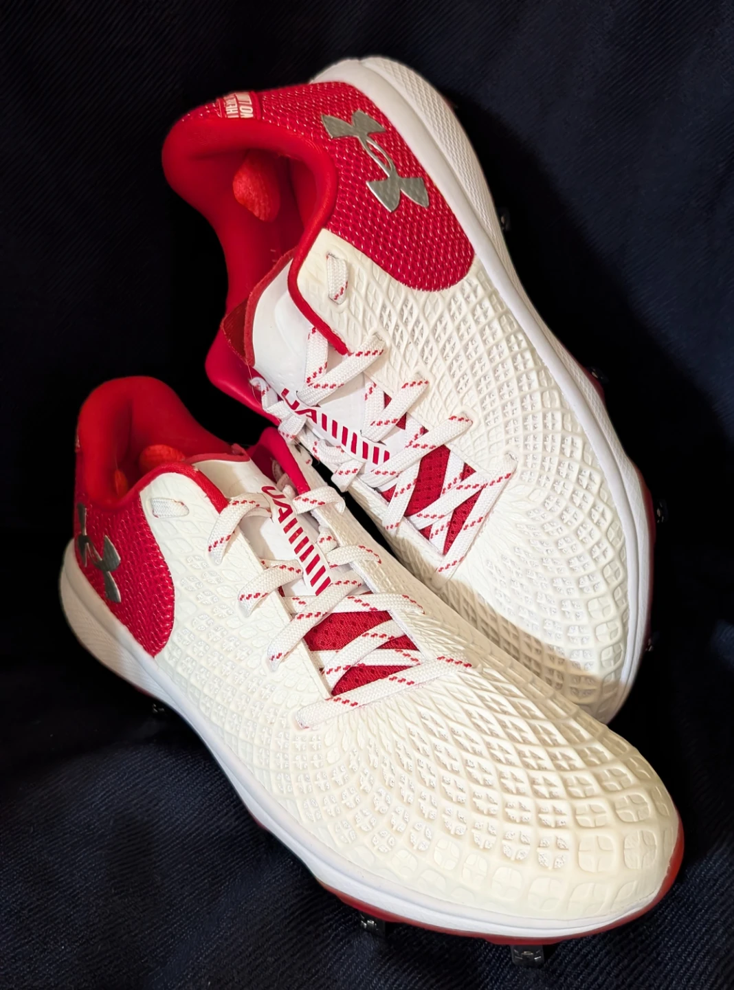 Under Armour Baseball Cleats Red White Size 10 - photo 4