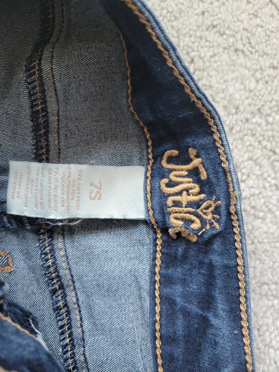 Justice Denim Shorts Size 7S - photo 3
