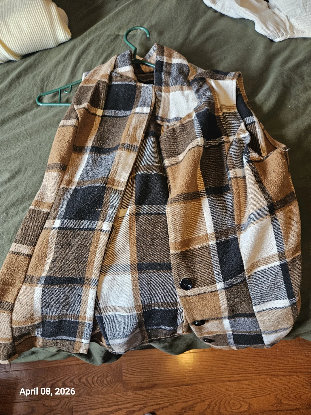 Plaid Sleeveless Vest