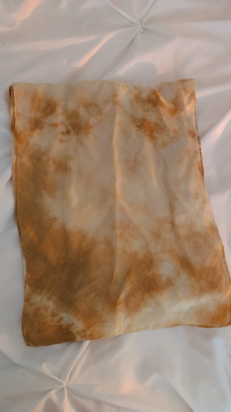 Hand Tie-Dyed Silk Scarf - photo 2