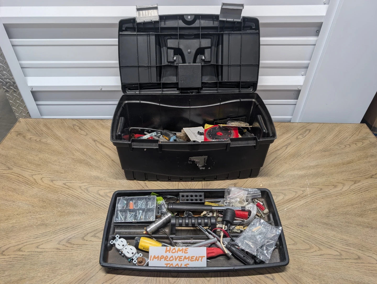 Black Plastic Toolbox with Assorted Tools - photo 4