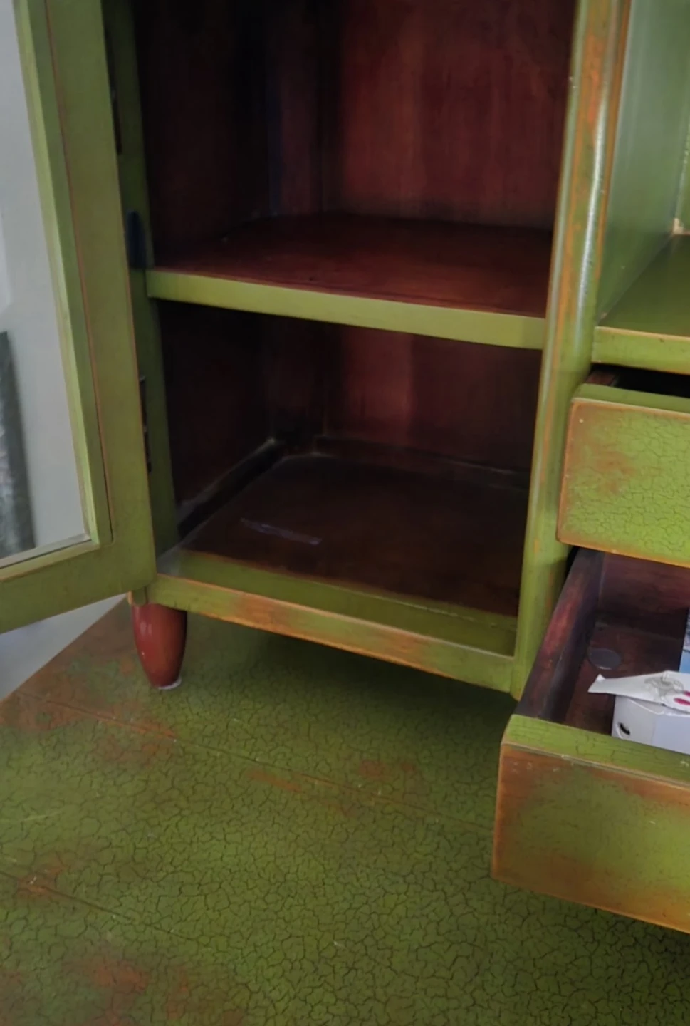 Vintage Green Secretary Desk with Hutch - photo 4