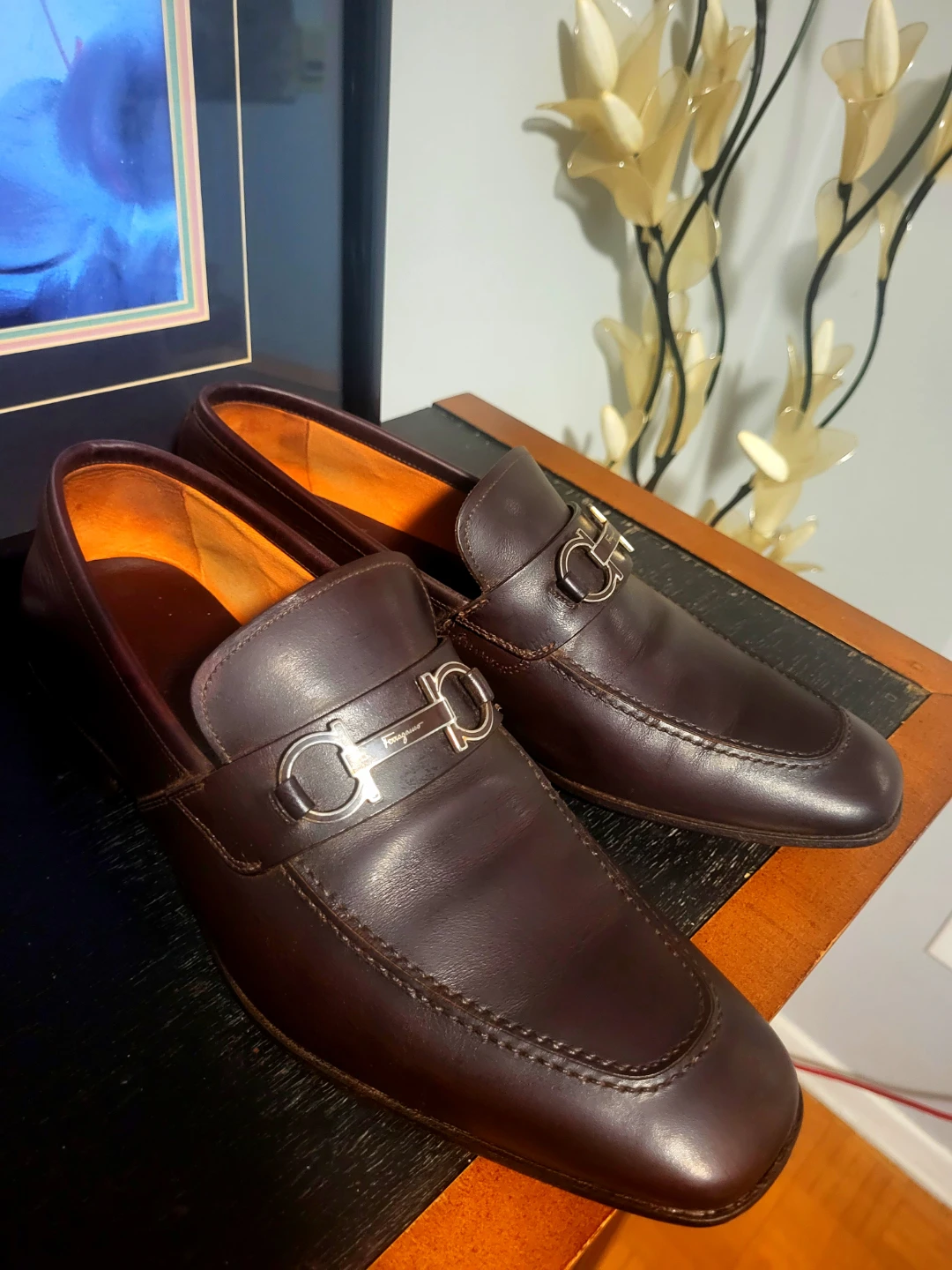 Salvatore Ferragamo Gancini Bit Loafers - Dark Brown Leather - photo 5