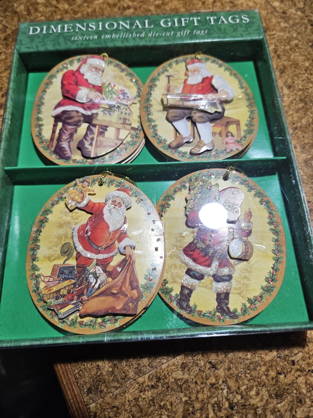 Dimensional Christmas Gift Tags - Santa Claus Set - photo 2