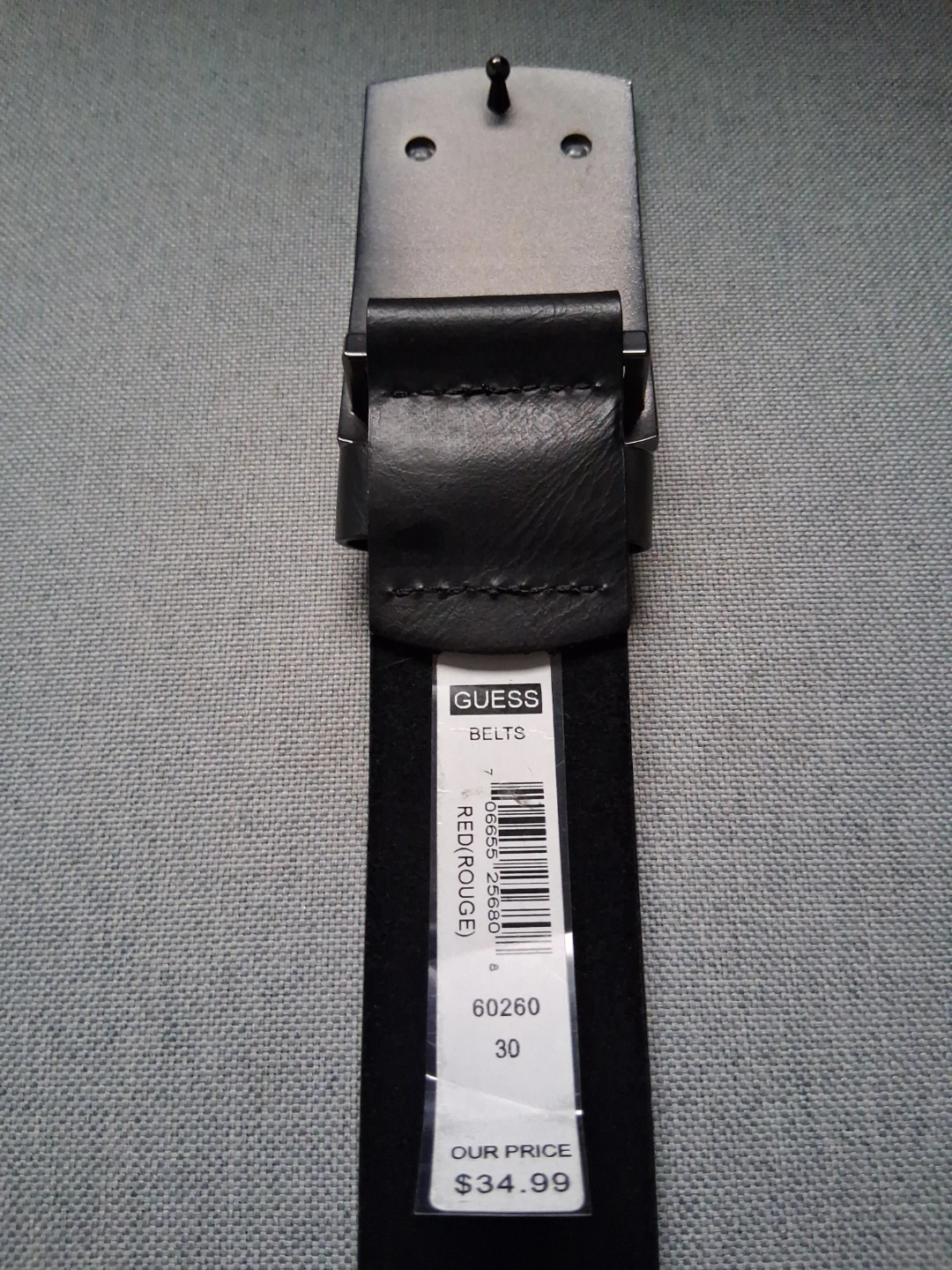 Guess Belt - Black/Red Buckle - Size 30 - photo 3