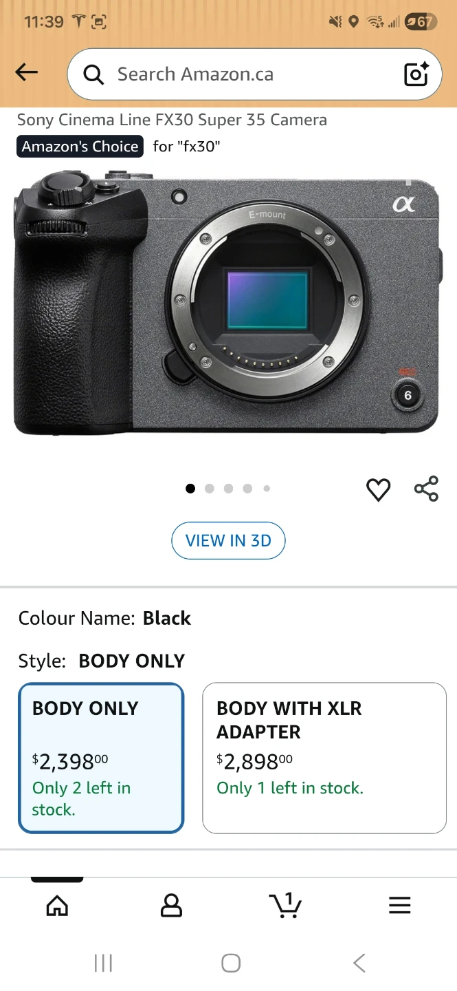 Sony Cinema Line FX30  Camera with Sigma 18-50mm f/2.8 Lens