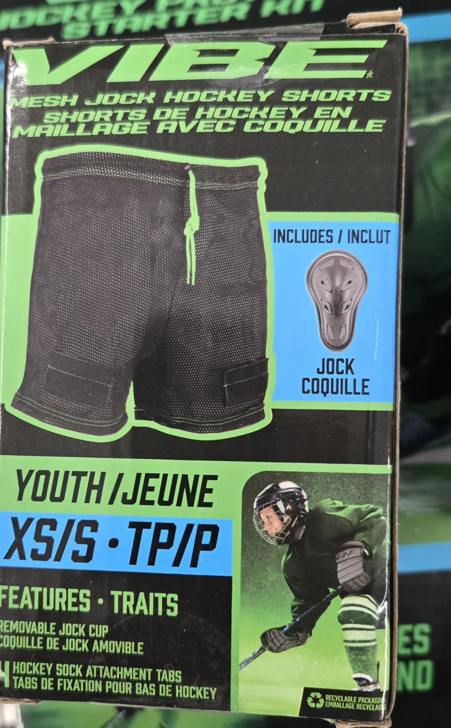 Vibe Youth Hockey Jock Shorts with Cup - photo 3