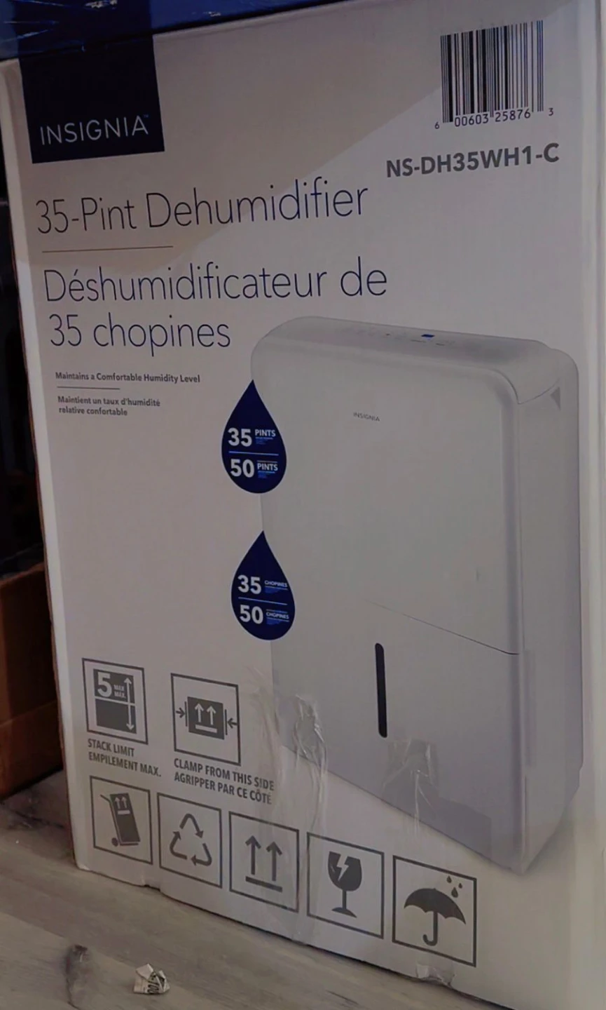 Insignia 35-Pint Dehumidifier NS-DH35WH1-C - photo 2