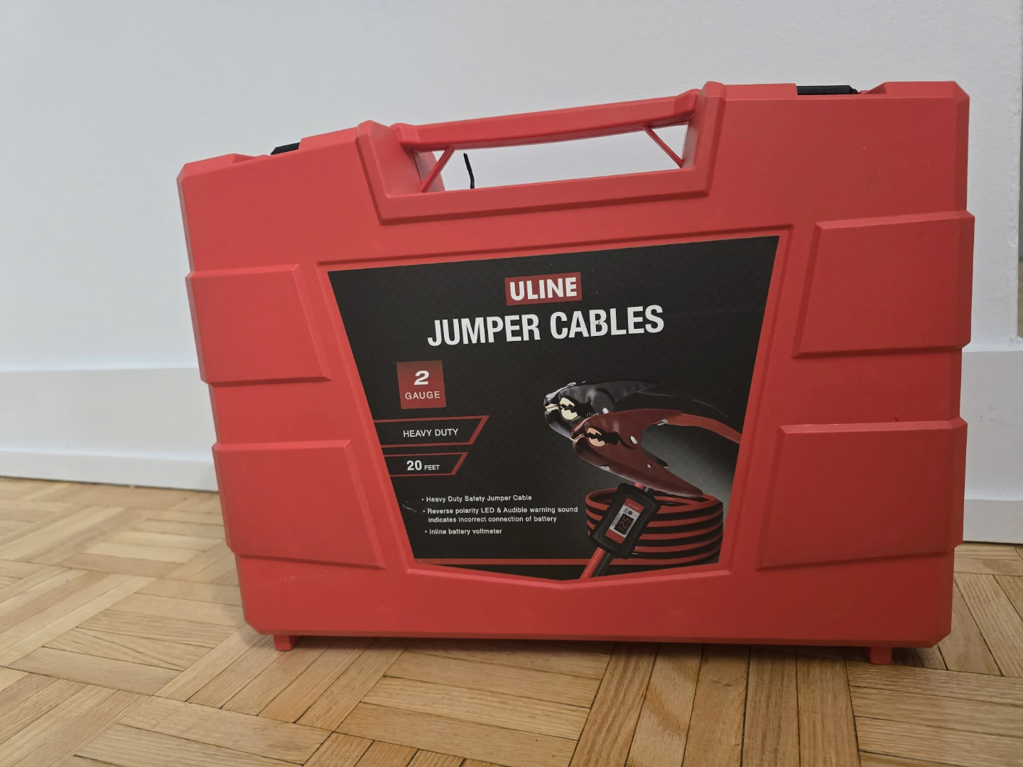 ULINE Heavy Duty 2 Gauge Jumper Cables - 20 Feet