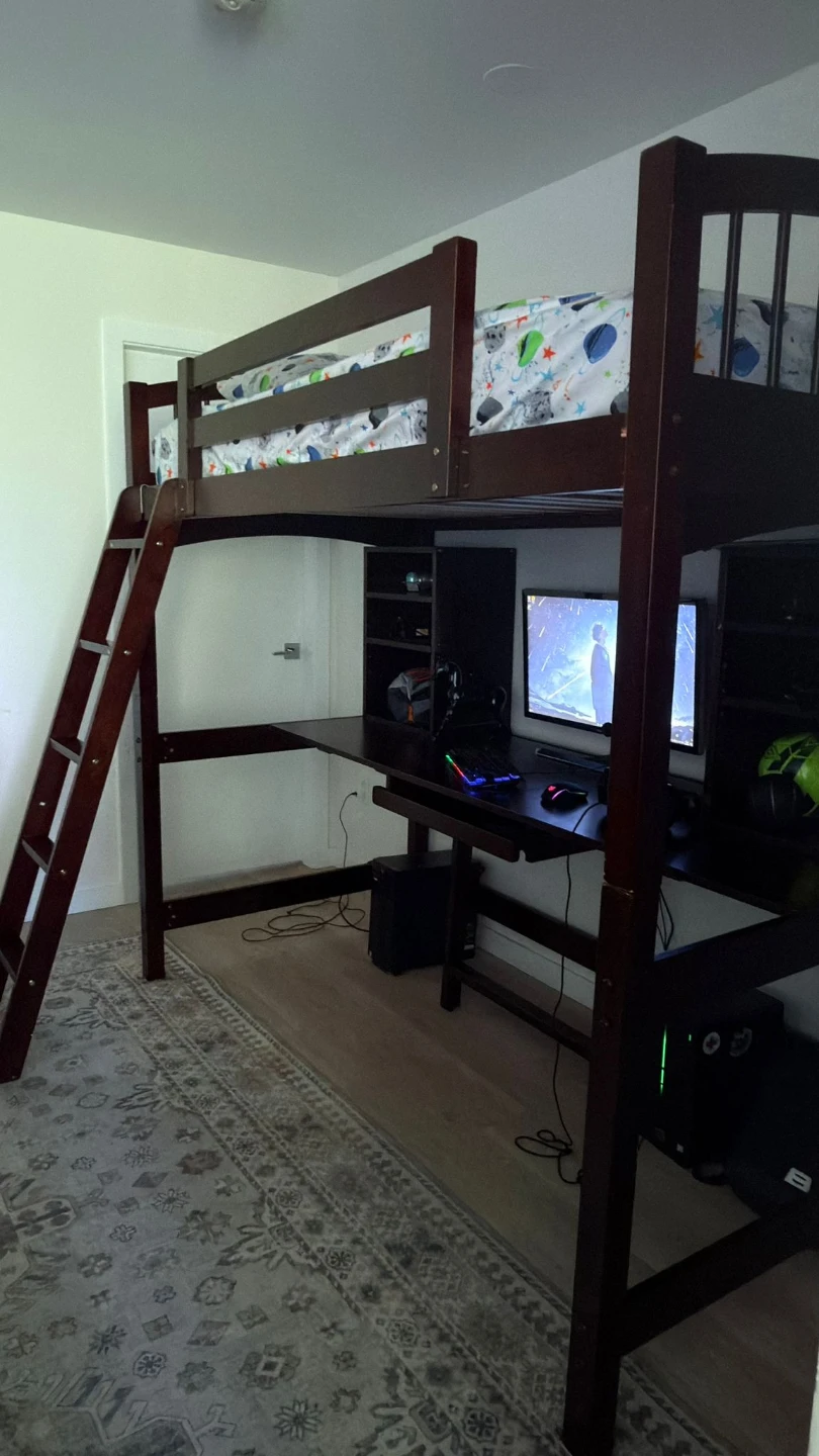 Loft Bed with Desk and Shelving - photo 2
