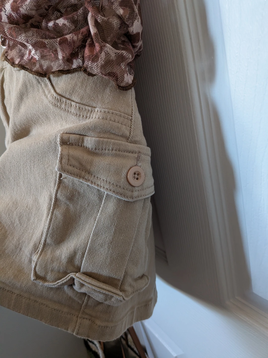 Tan Cargo Mini Skirt - photo 2
