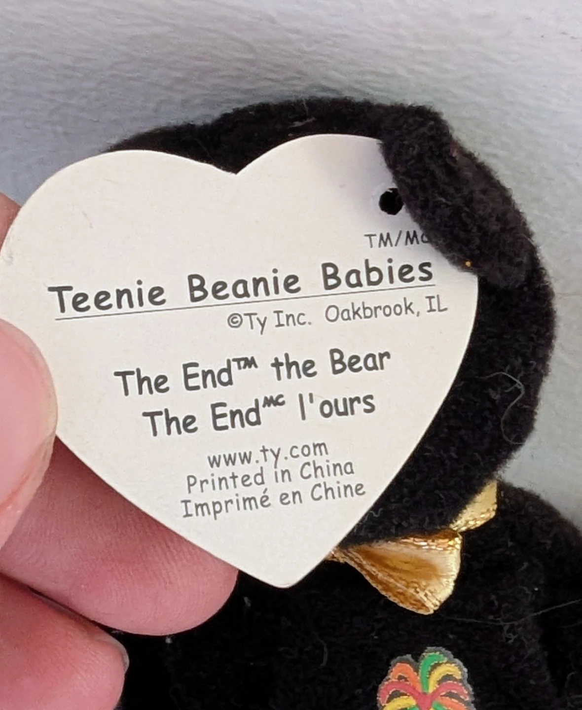 Ty Teenie Beanie Babies The End the Bear - photo 2
