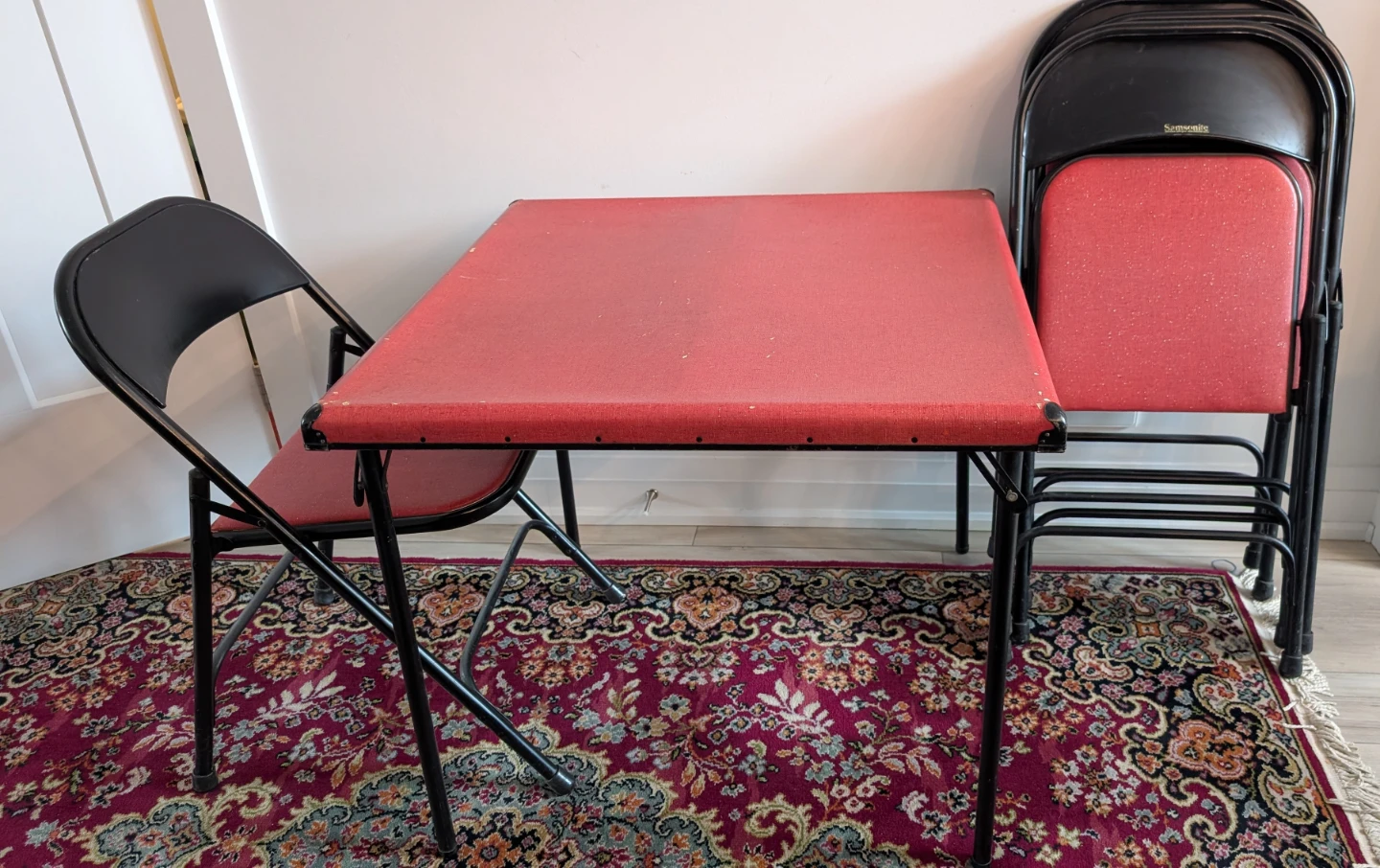 Vintage Samsonite Card Table & Chairs