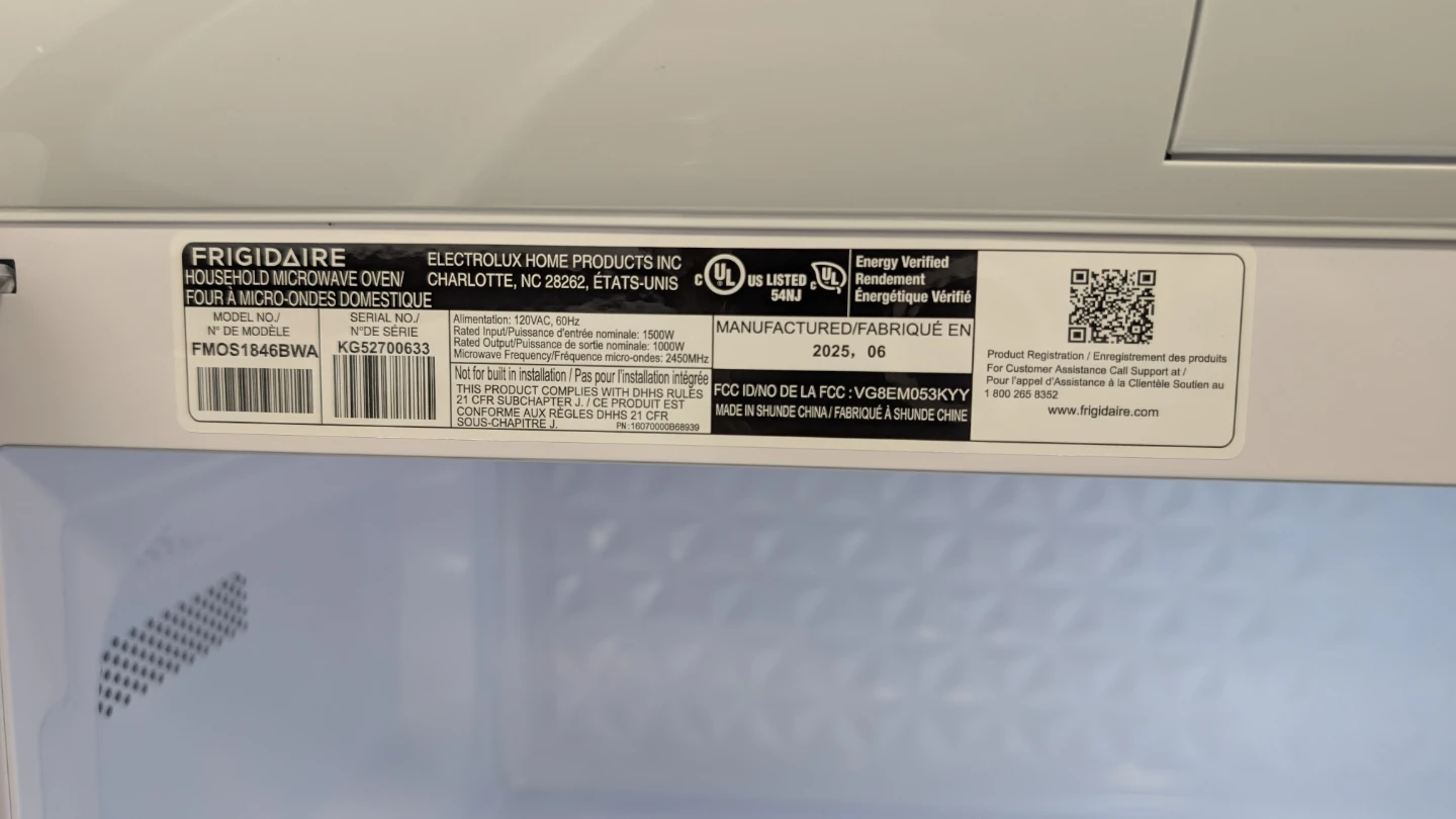 Frigidaire 1.6 cu. ft. OTR Microwave - photo 2