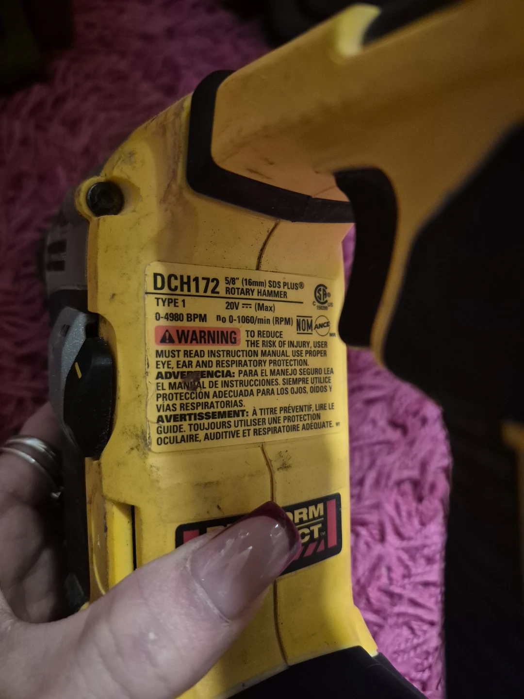 DeWalt DCH172 20V Brushless SDS Plus Rotary Hammer - photo 2