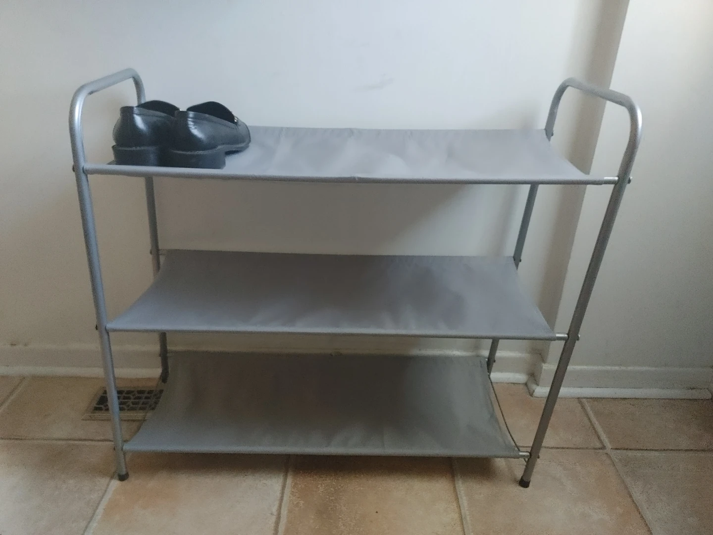 3-Tier Grey Shoe Rack