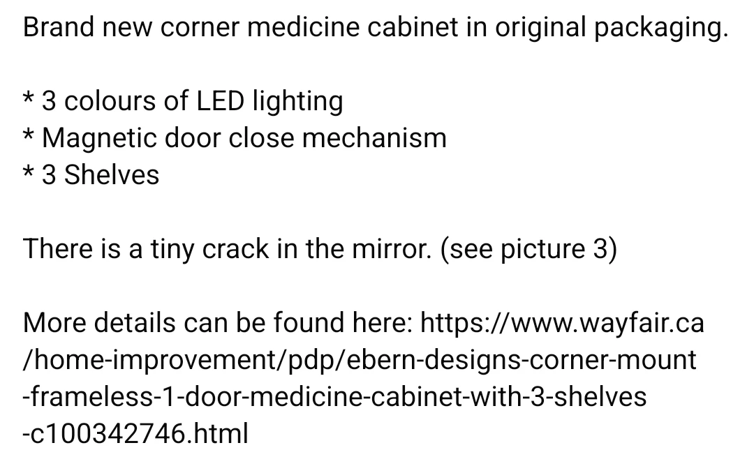 Corner Medicine Cabinet with LED Lighting - photo 4