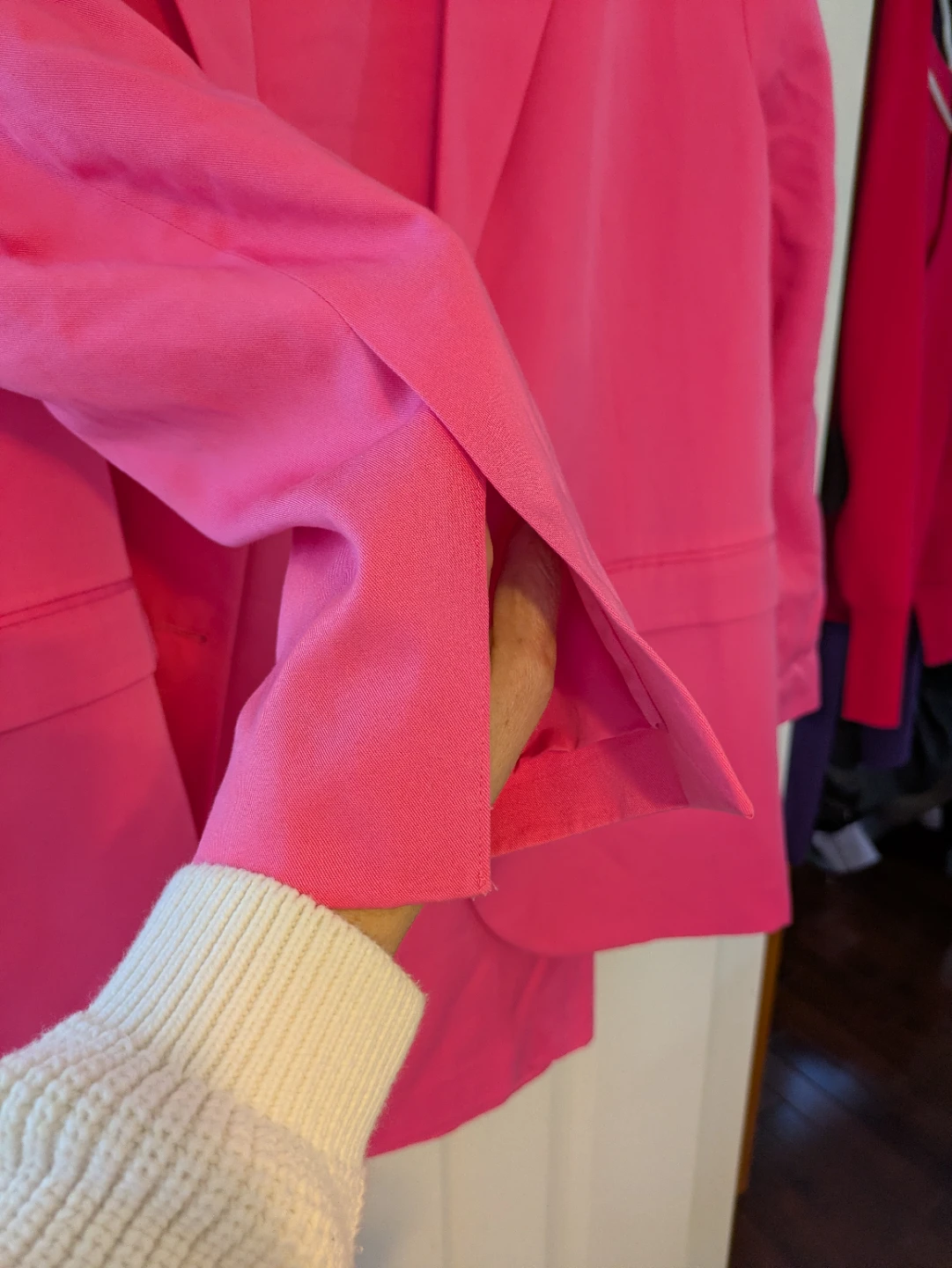 Monki Pink Blazer and Wide pants Set- Size M - photo 2