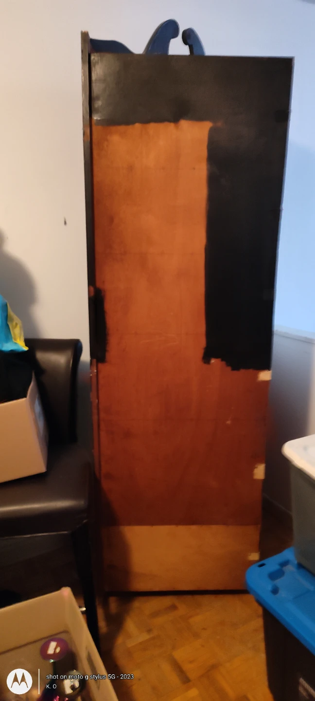 Black Corner Cabinet with Glass Doors - photo 4