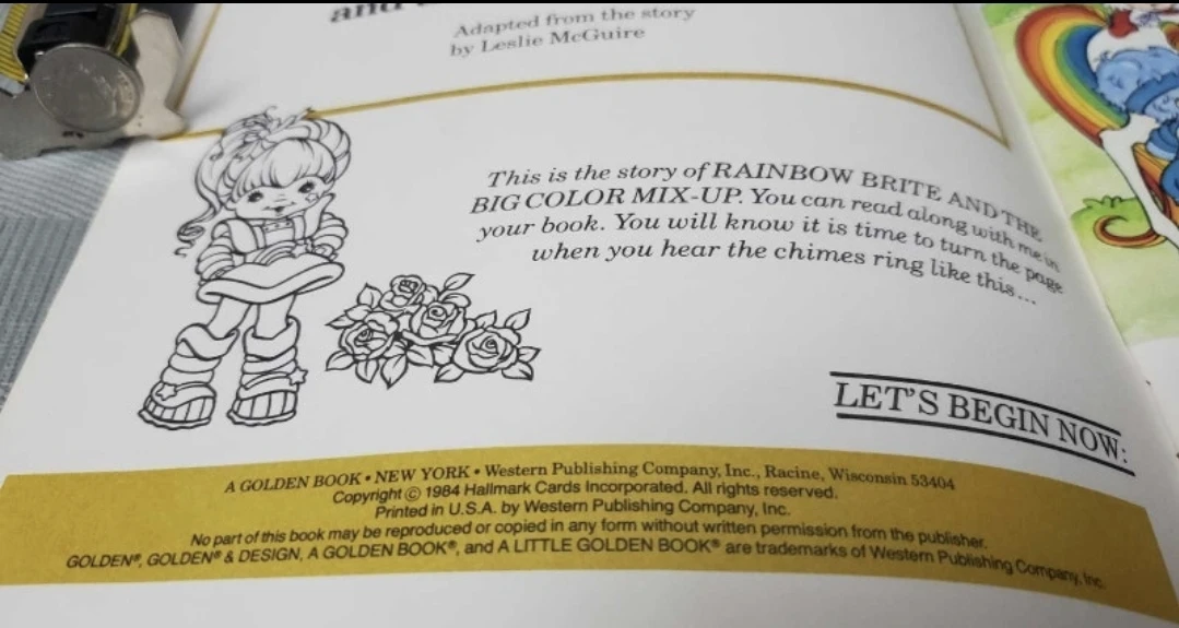 1984 Rainbow Brite read along cassette *book only* - photo 4