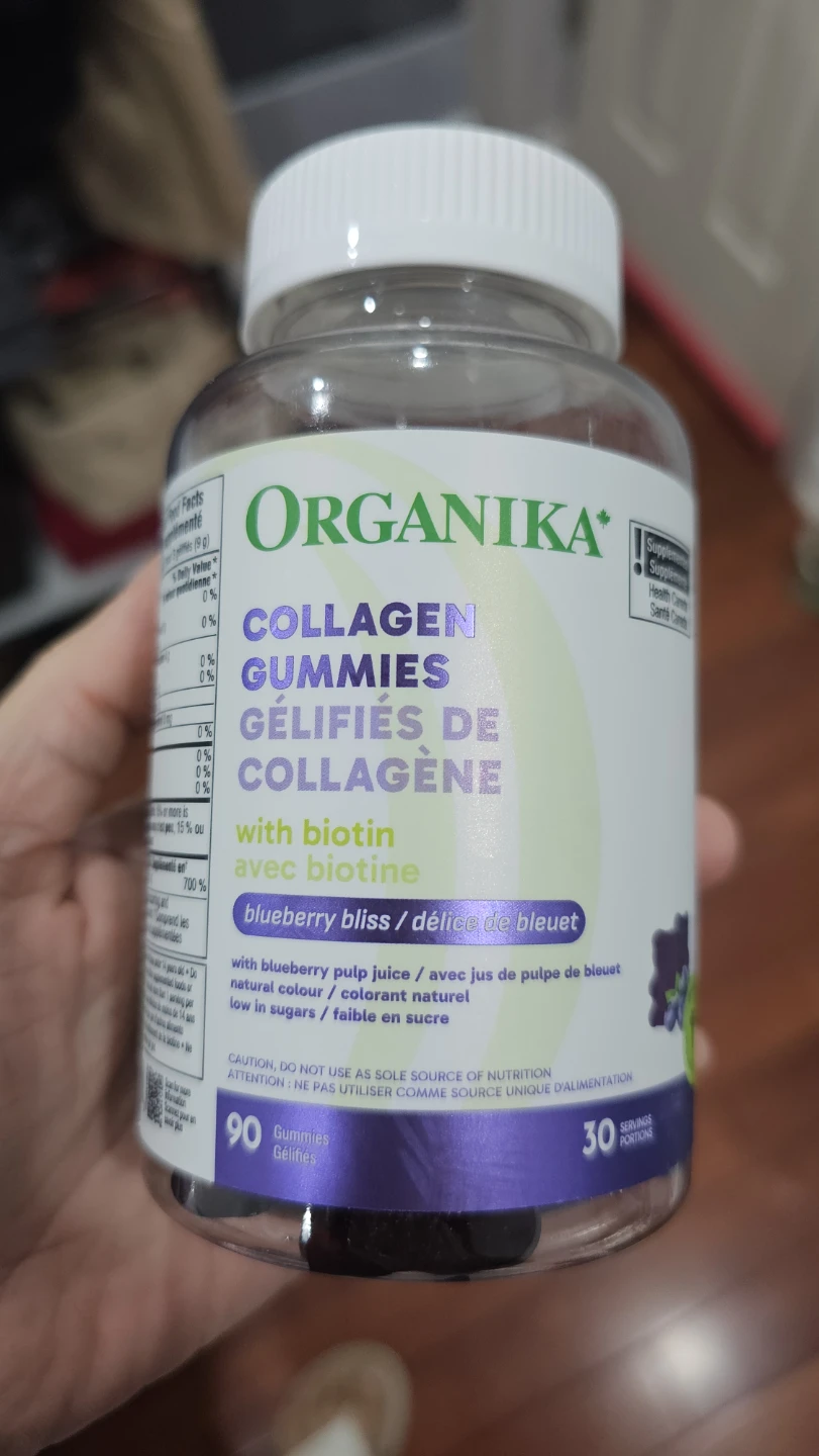 Organika Collagen Gummies with Biotin - Blueberry Bliss
