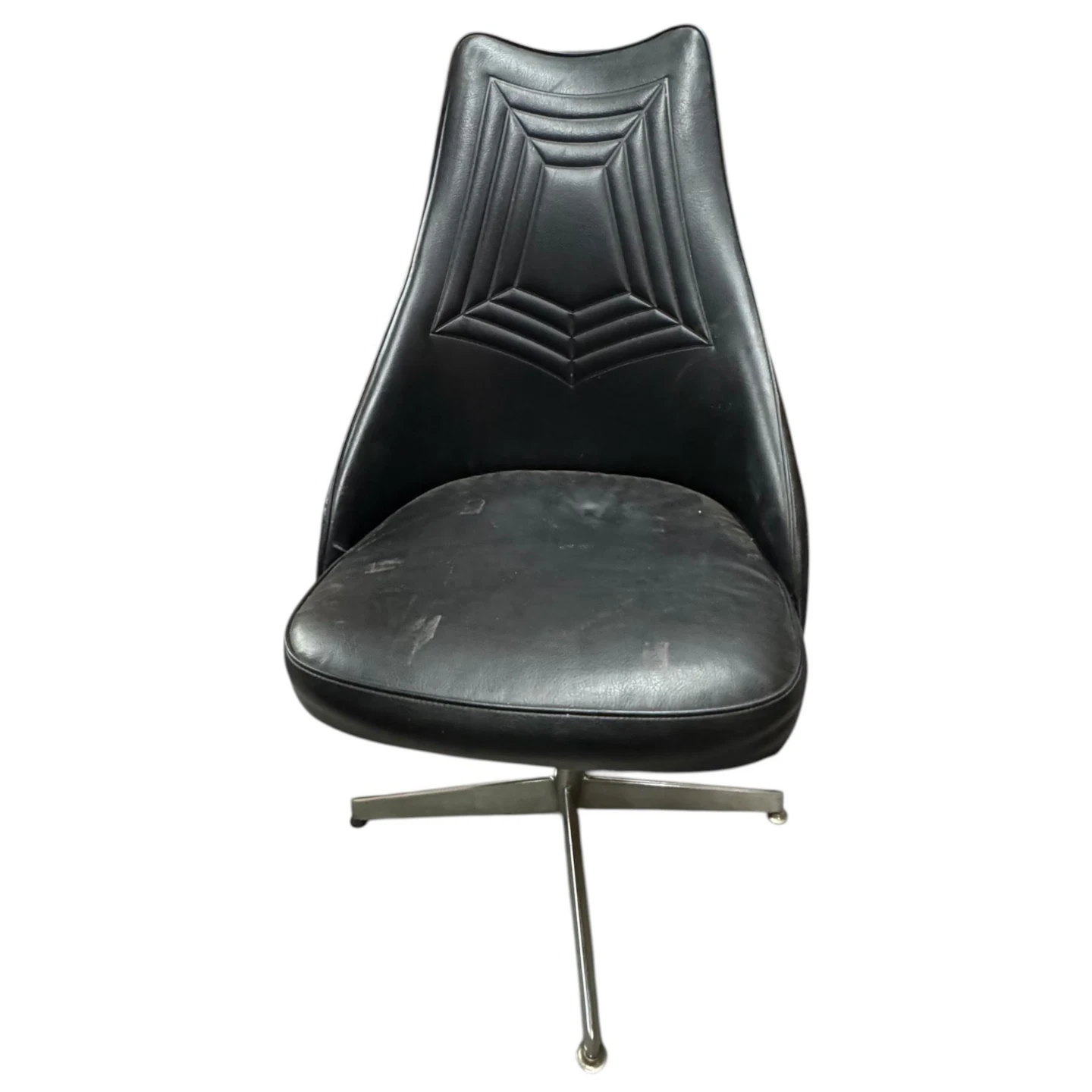 MCM Spider Web Design Chromecraft Atomic Swivel Task Chair - photo 3