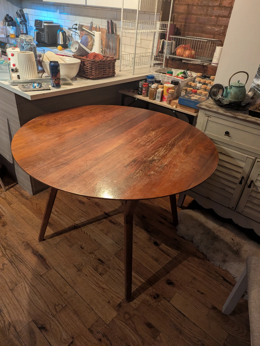 Round Wood Dining Table - photo 2