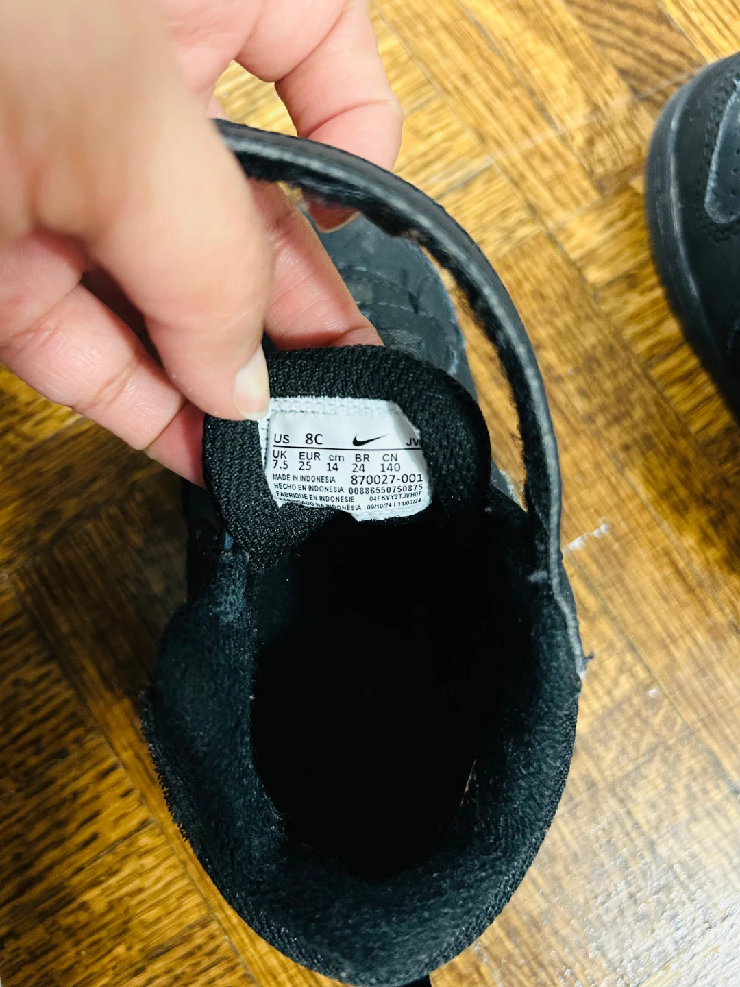 Nike Toddler Black Shoes Size 8C - photo 5