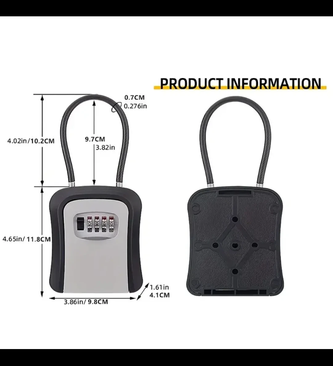 UPGRADED Key Lock Box, Storage, New, Aluminum Alloy Lock - photo 5