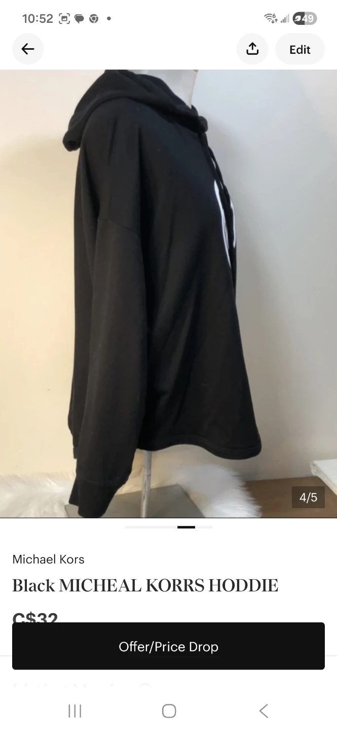 Michael Kors Black MK Logo Hoodie - photo 2