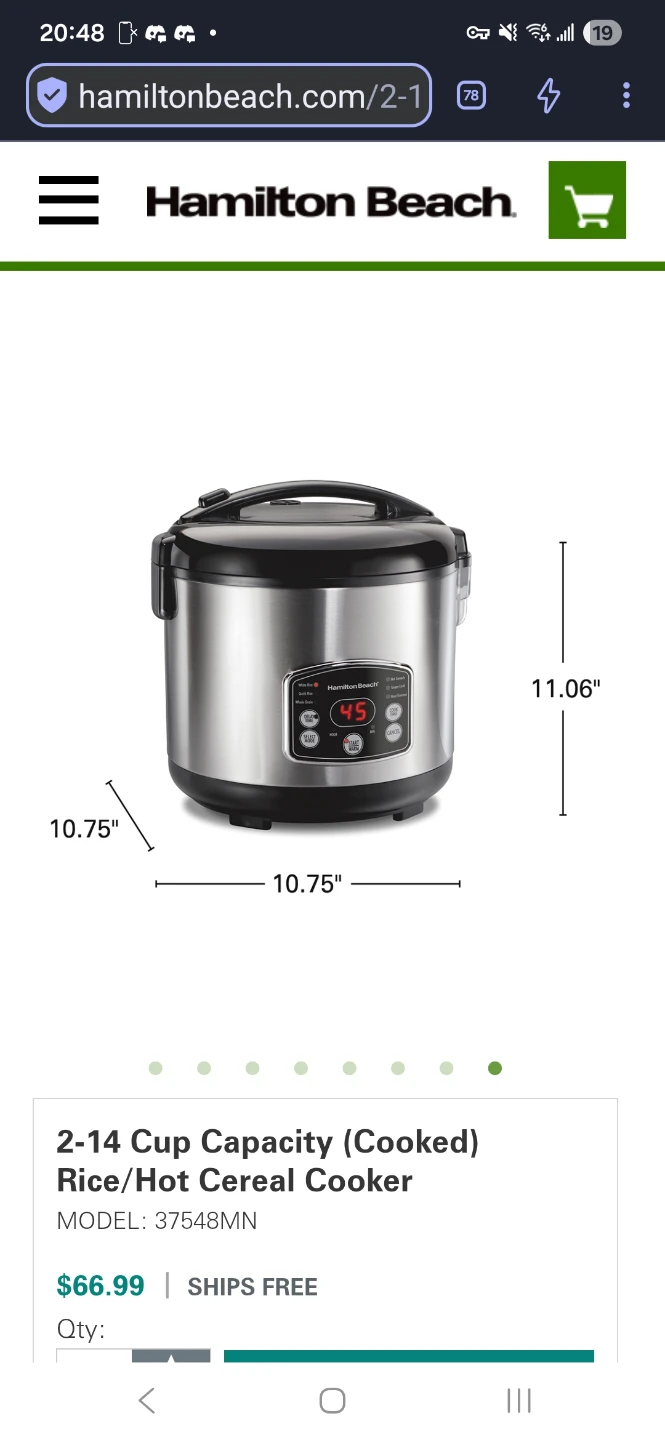 Hamilton Beach rice cooker - photo 4