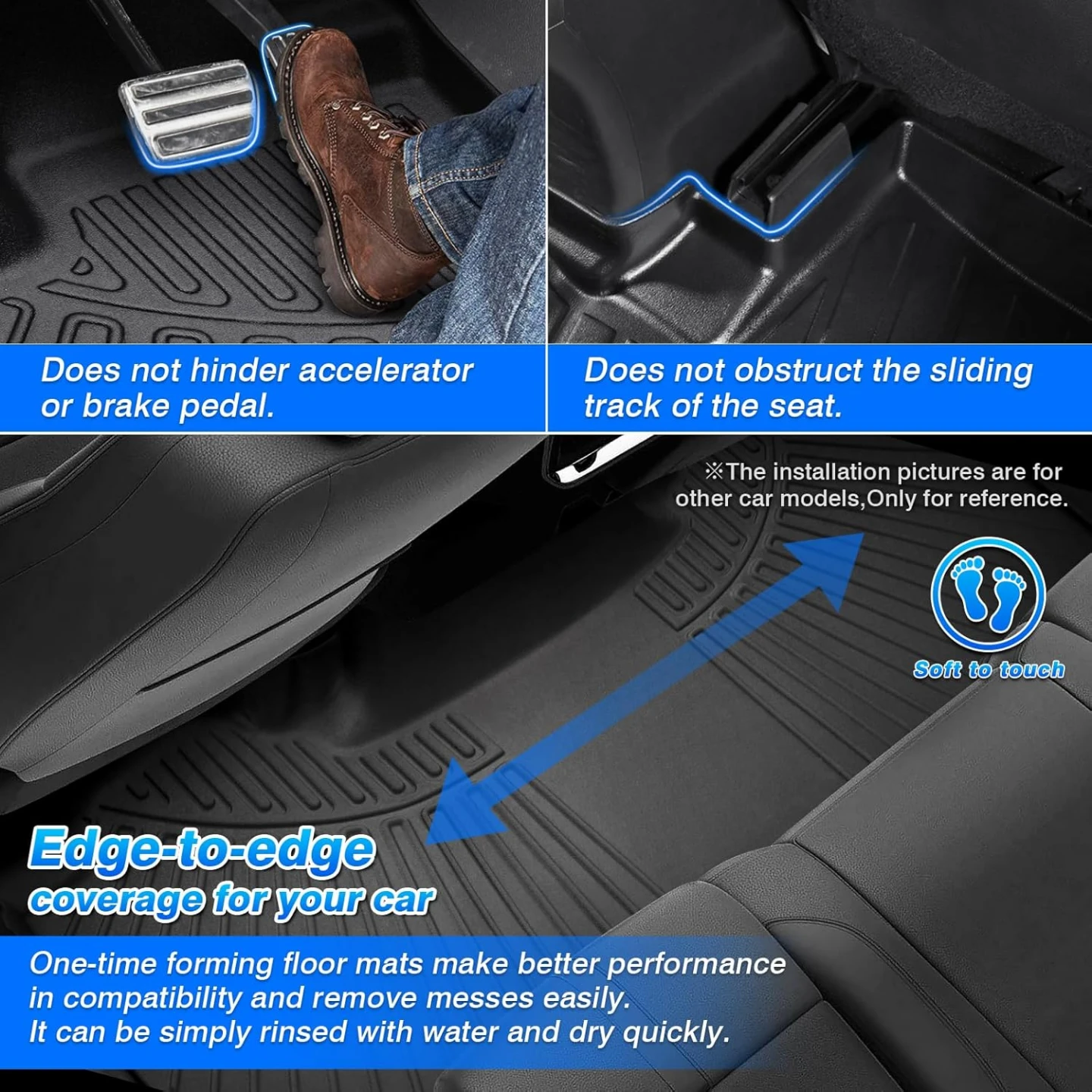 3D Floor Rubber Liners for Lincoln Nautilus 2024+ - photo 4
