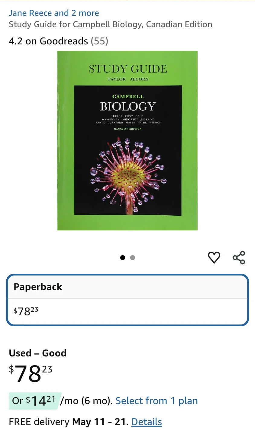 Campbell Biology Study Guide Canadian Edition (New) - photo 3