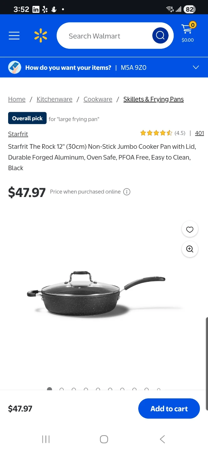 Starfrit The Rock 12-inch Non-Stick Jumbo Cooker Pan with Lid - photo 3
