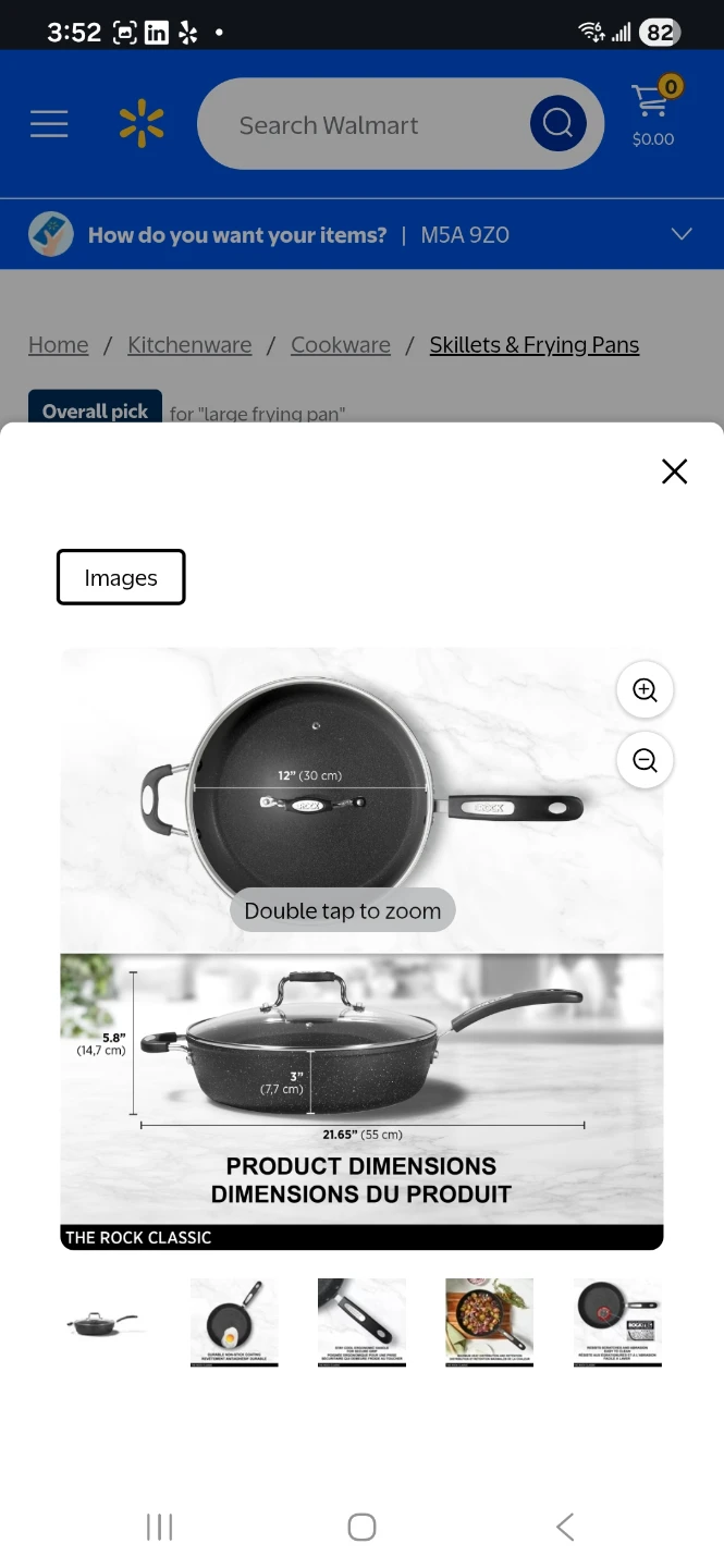 Starfrit The Rock 12-inch Non-Stick Jumbo Cooker Pan with Lid - photo 4
