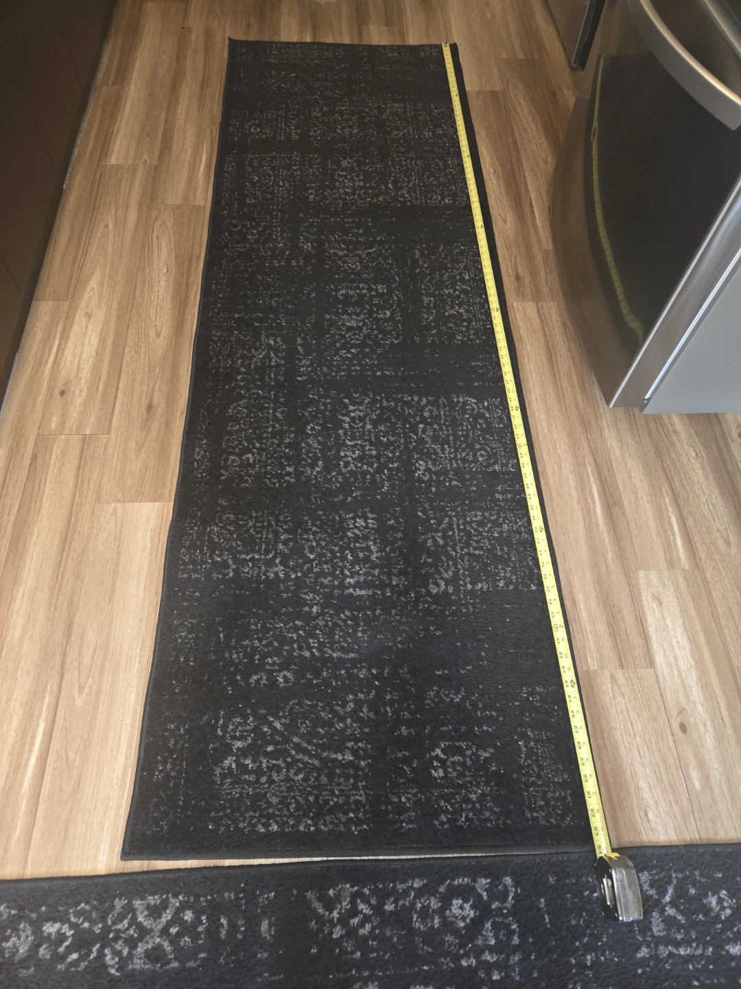 Black runner rug