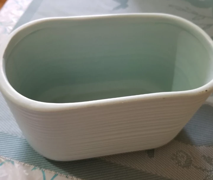 Teal oval planter pot