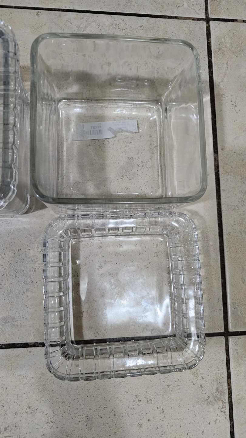 Set of 5 Glass containers with lids(dry fruit,nuts and spices r)
