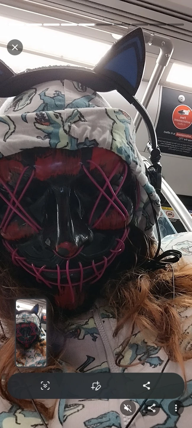Purge Mask with Cat Ears Hoodie