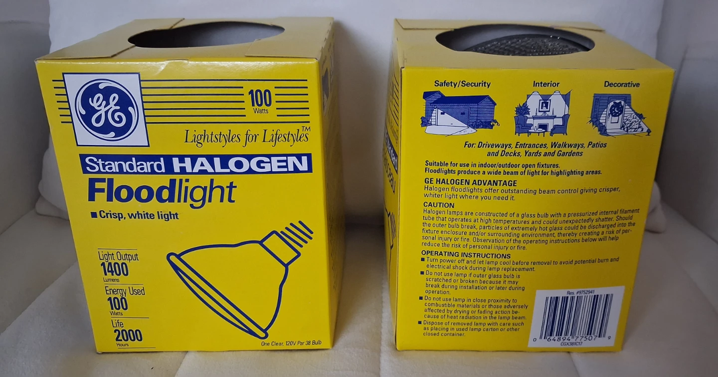 2 GE Standard Halogen Floodlight Bulb (100W) - photo 2