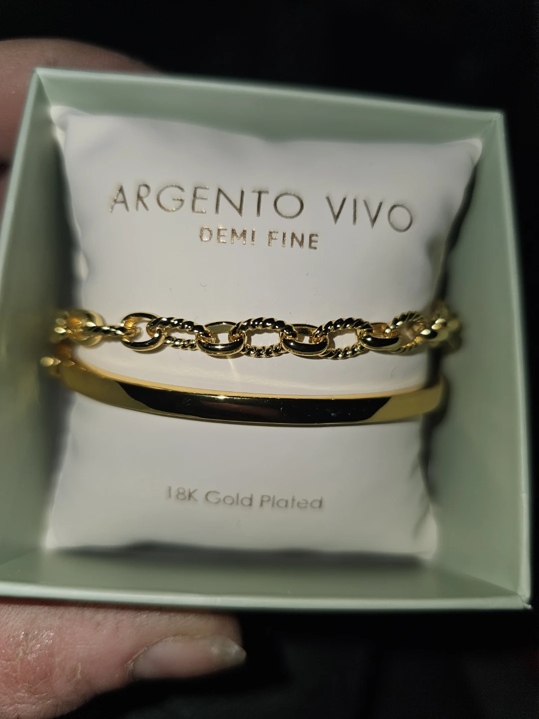 Argento Vivo Demi Fine 18K Gold Plated Bracelet Set