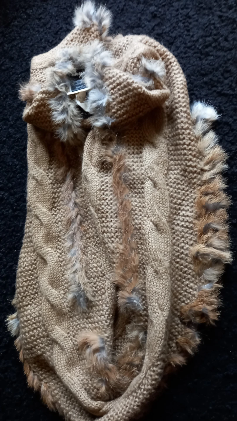 Rudsak Knit Scarf with Rabbit Fur Trim - photo 3