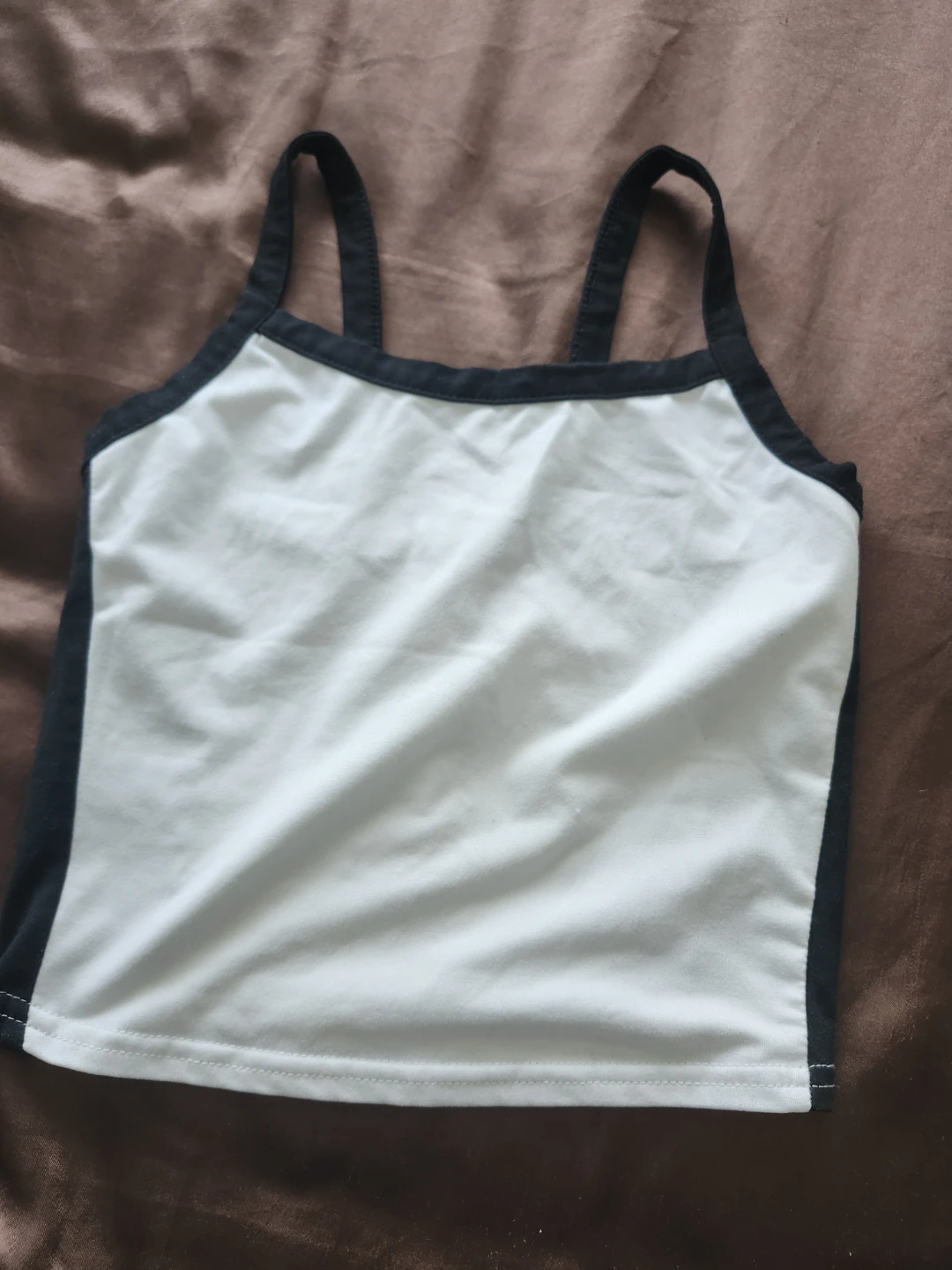 White and Black Tank Top