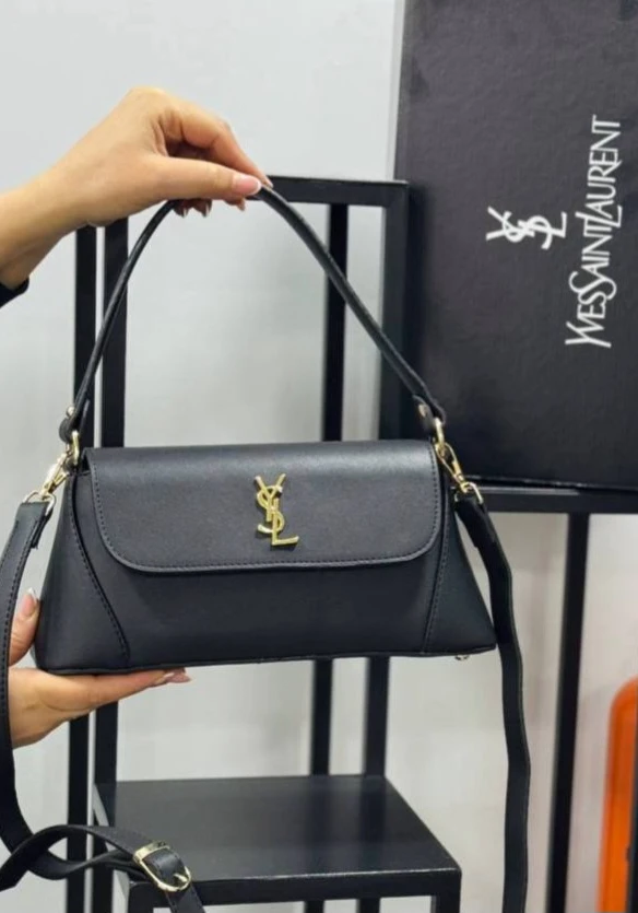 Yves Saint Laurent Black Leather Shoulder Bag