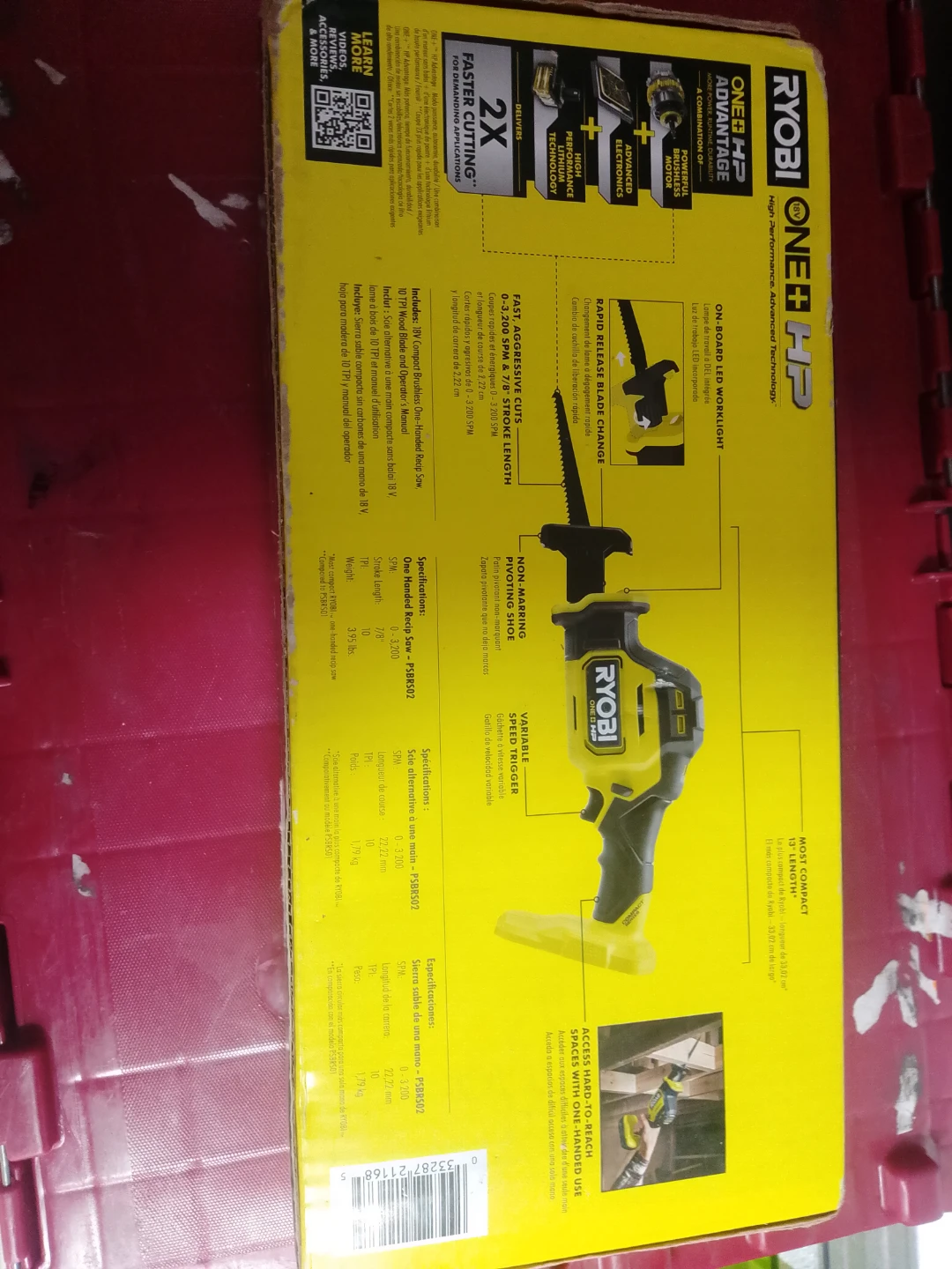 Ryobi ONE+ HP 18V Compact Brushless Reciprocating Saw