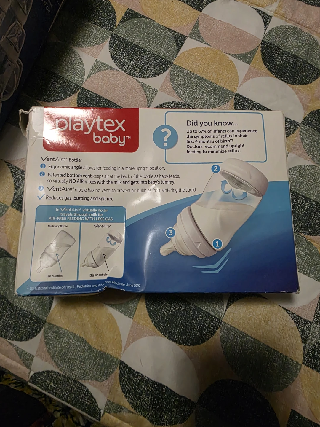 Playtex Baby VentAire Anti-Colic Anti-Reflux Bottles - 3 Pack