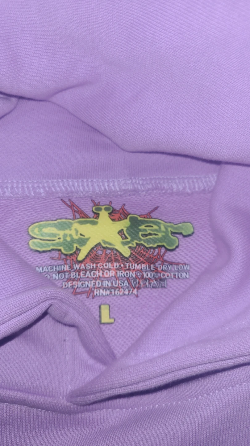 Sp5der Purple Tracksuit sz large mens - photo 4