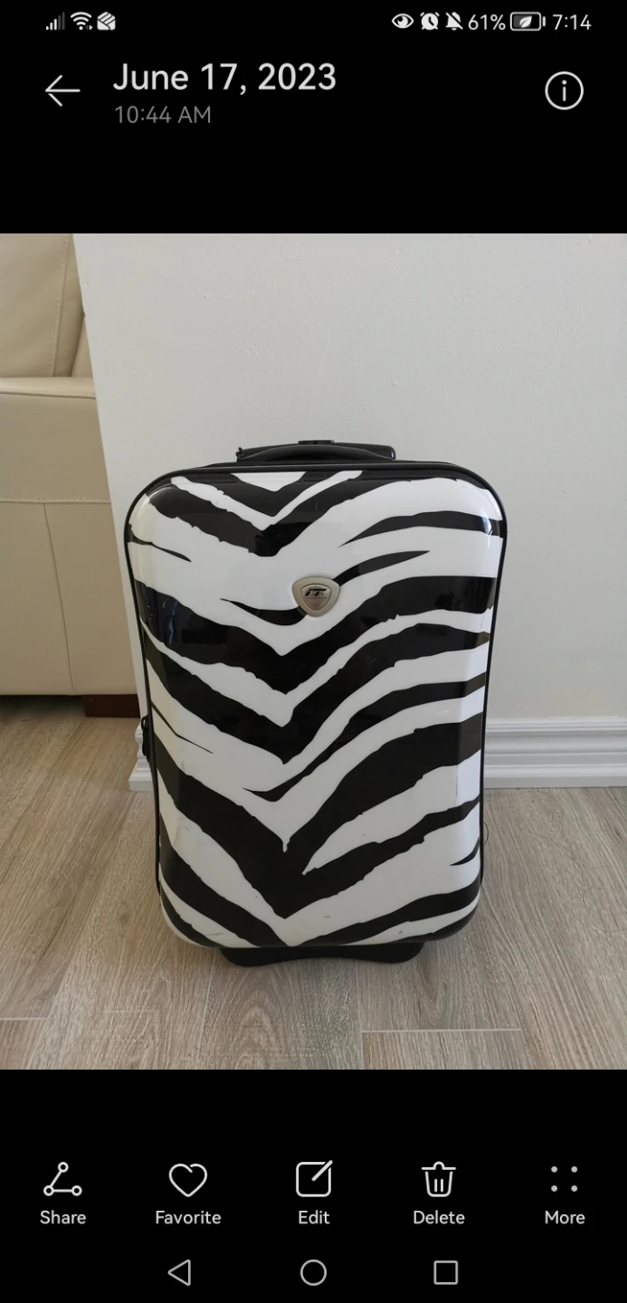 Zebra print suitcase - photo 2