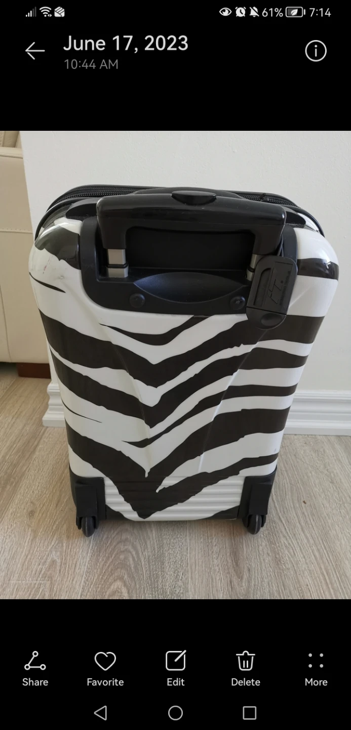 Zebra print suitcase - photo 3